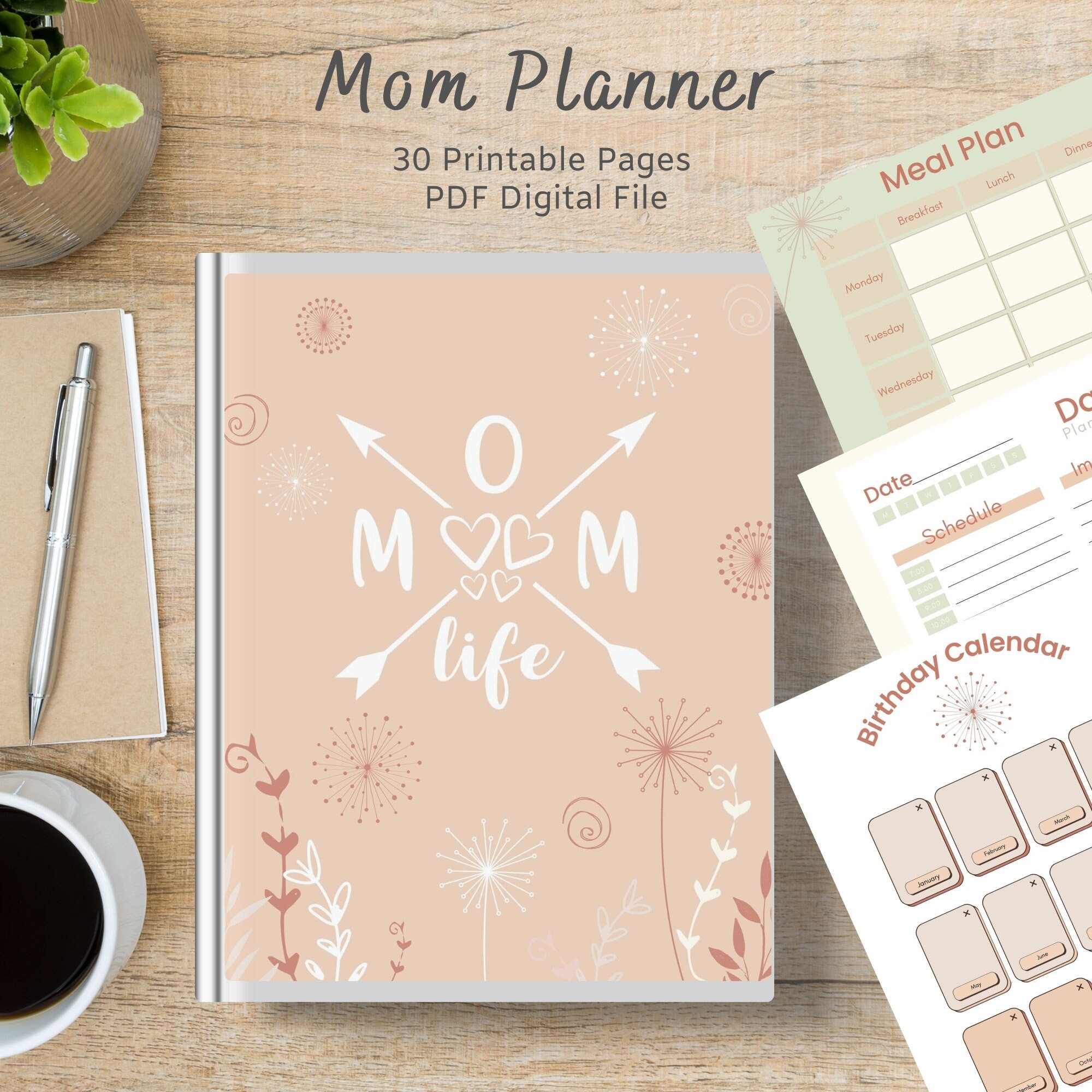 Busy Mom Planner, Printable Planner for Mom, Household Planner, Working ...