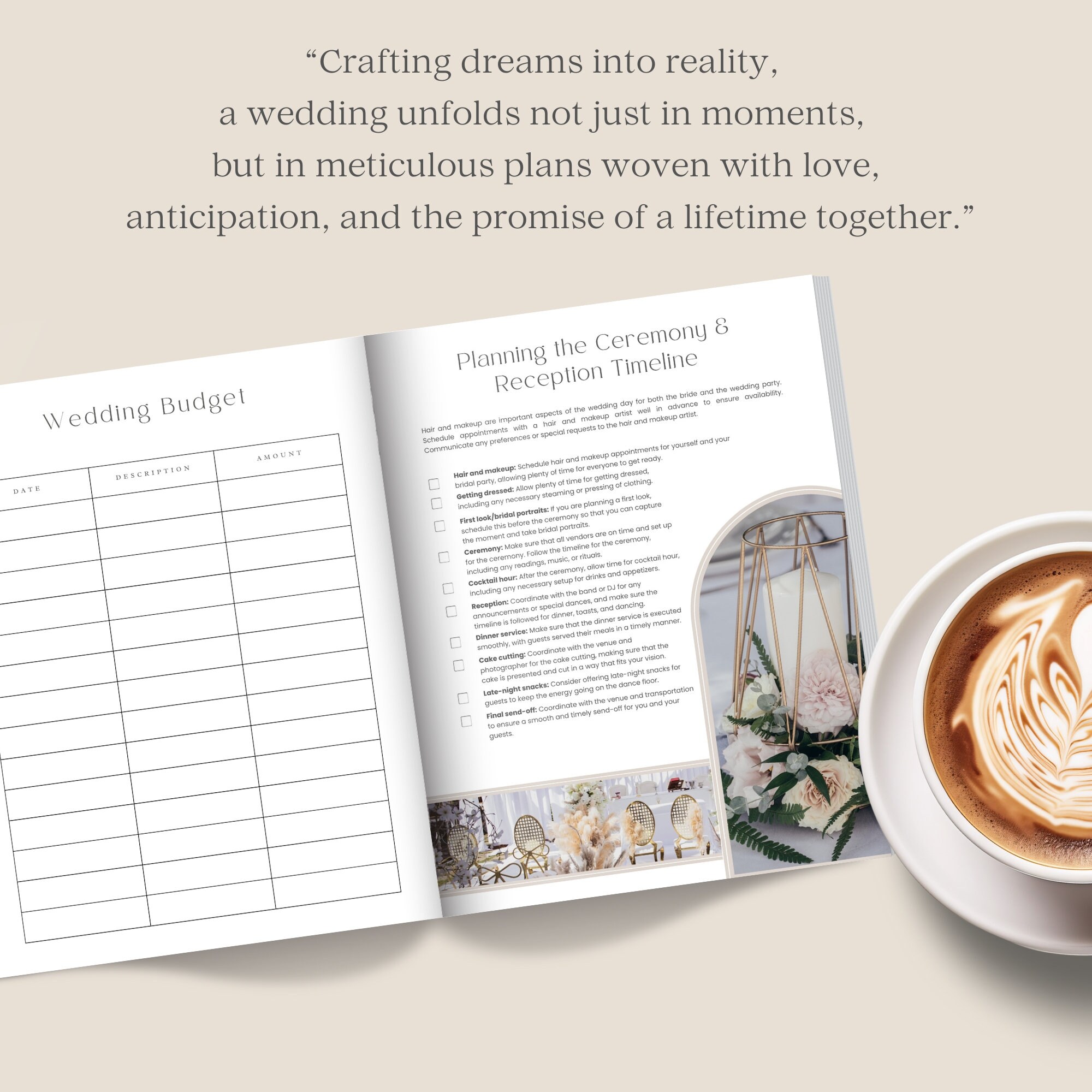 Wedding Planner Printable, Wedding Planner Workbook, Wedding Bundle ...