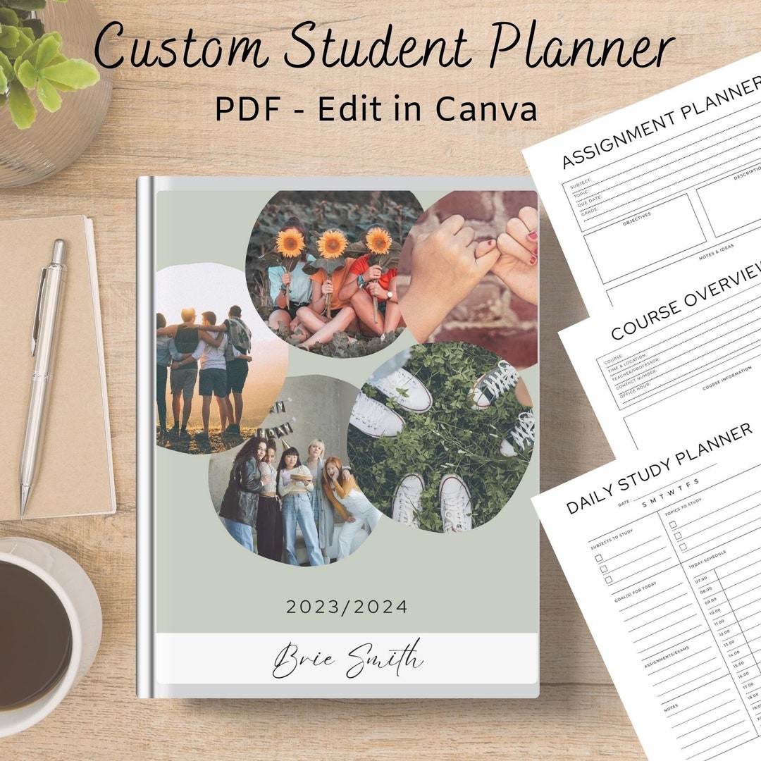 Custom Student Planner Printable Student Planner Academic Etsy