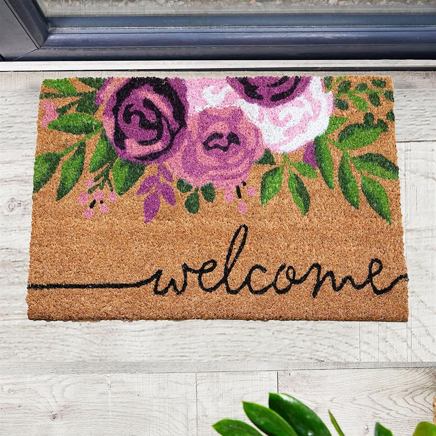 Door Mat 40 X 60cm Various Prints Natural Coir Doormat