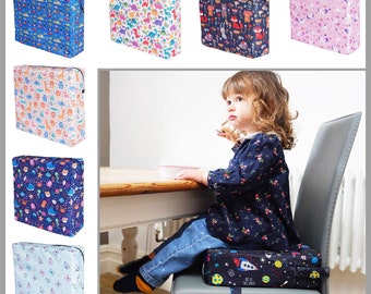 Kids Booster Seat Cushion For Dining Table 32 x 32cm Removable Waterproof Cover Firm Foam Filler