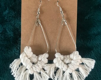 Pendientes de Macramé hechos a mano