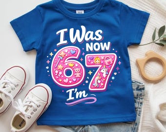 Maglietta "Avevo 6 anni, ora ne ho 7", maglietta per il 7° compleanno di una bambina, regalo di compleanno per una bambina di sette anni, simpatico regalo di compleanno per una bambina di sette anni