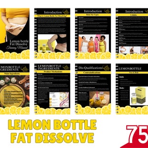 Lemon Bottle Fat Dissolving Training Manual, Lemon Bottle Fat Dissolve, Editable Lipolysis Training Guide, Mesotherapy Manual, Edit in Canva image 3