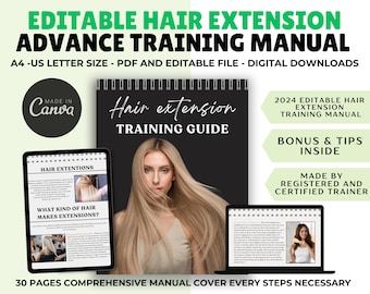 Hair Extension Business Bundle, Hair Vendors, Hair Business Planner, Hair Ebook Template,Hair Tech, Instagram posts, Business e-book,HB-NBW