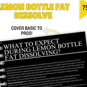 Lemon Bottle Fat Dissolving Training Manual, Lemon Bottle Fat Dissolve, Editable Lipolysis Training Guide, Mesotherapy Manual, Edit in Canva image 6