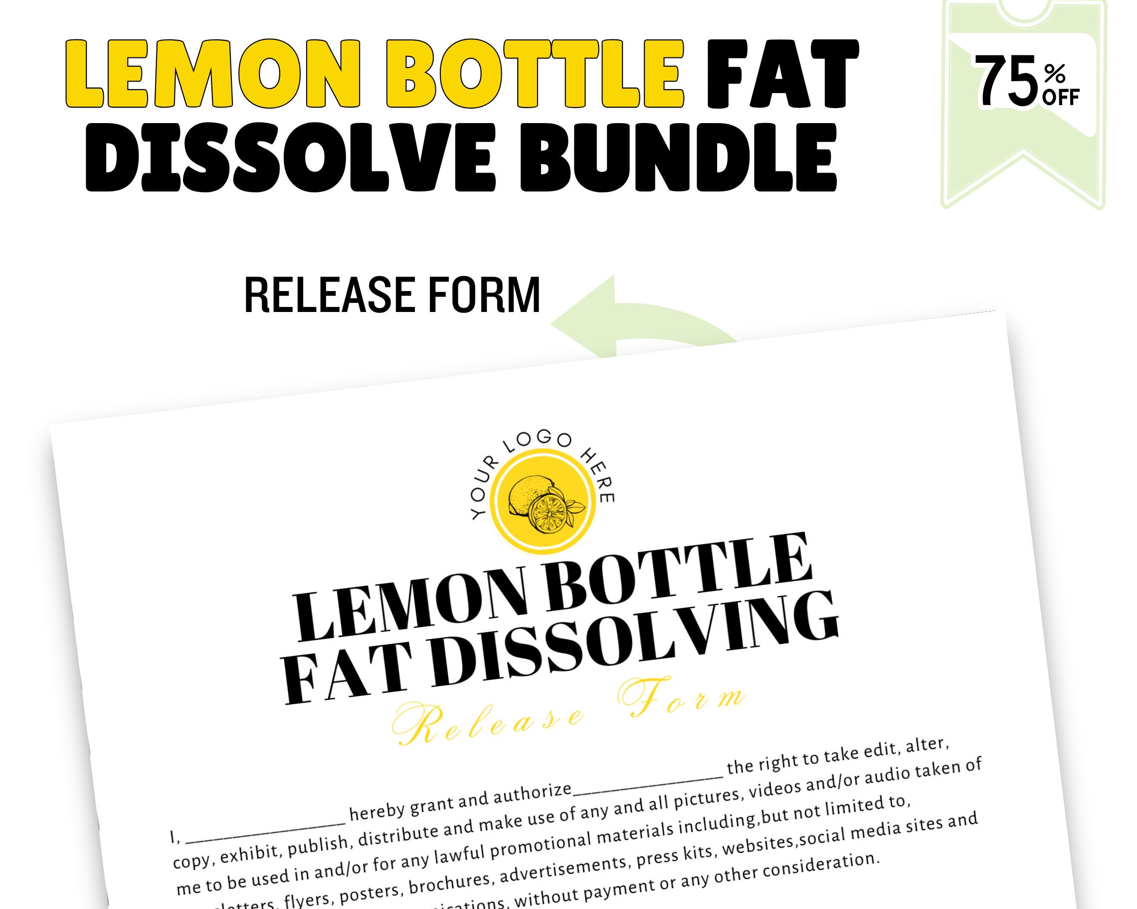 Lemon Bottle Fat Dissolving Forms: Client Intake & Consent (canva Editable,  Digital Download)