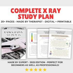 Comprehensive X-ray Radiography Plan Study Guide, X-ray Tech Study Plan, Rad Tech Review Guide, Boards Prep, RadTech Study Planner