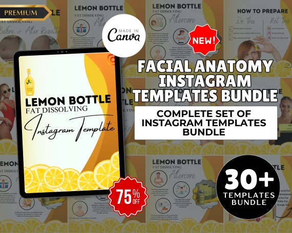 Lemon Bottle Fat Dissolving Social Media Templates