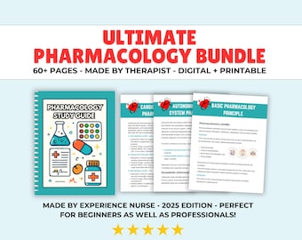 Pharmacology Study Guide Bundle: Nursing School Notes (Digital Download