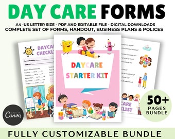 Advance Daycare Contract Forms + Pages, Daycare Starter Kit, Childcare Forms, Daycare Paperwork, Home Daycare Forms Complete Package