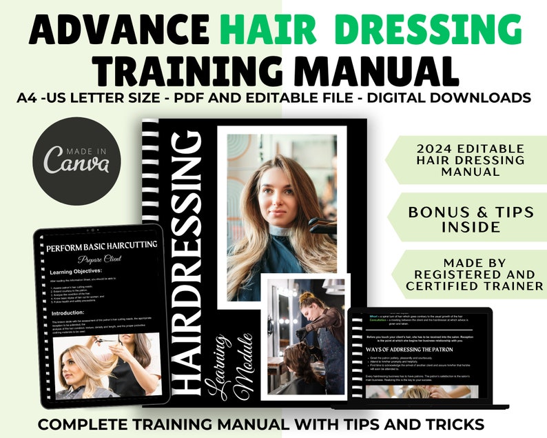 Hair Dressing Manual, Hair Vendors, Hair Extension Training Manual