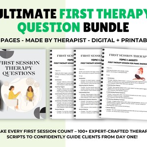 First Therapy Session Questions: Therapist Counseling Tools (Digital Download)