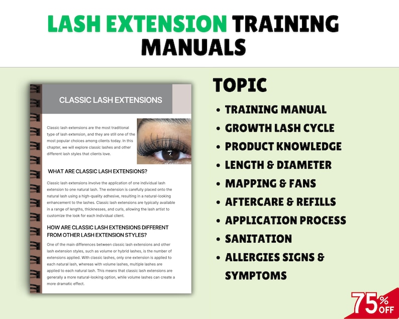 Eyelash Extension Training Manual 2026: Editable Lash Techniques, Canva ...