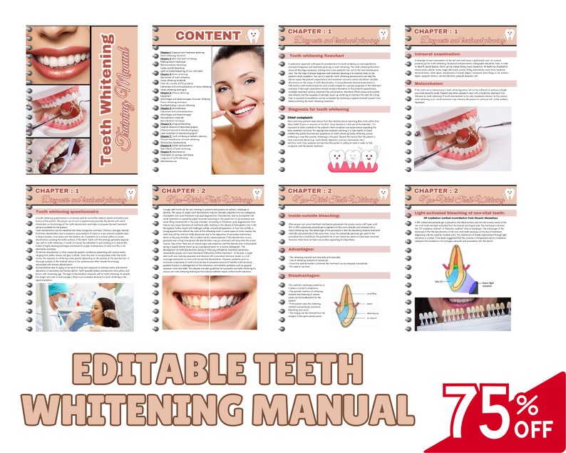 Teeth Whitening Manual Teeth Whitening Training Start a Etsy