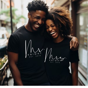 Mr and Mrs Couples T-shirts,  Proverbs 18:22, Customized, Wife, Spouse, Husband, Anniversary, Marriage, Retreats,  Wedding, Family, Gift