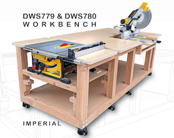 DeWalt DWS779 and DWS780 Workbench Plans (Imperial) – Table Saw Miter Saw Station PDF