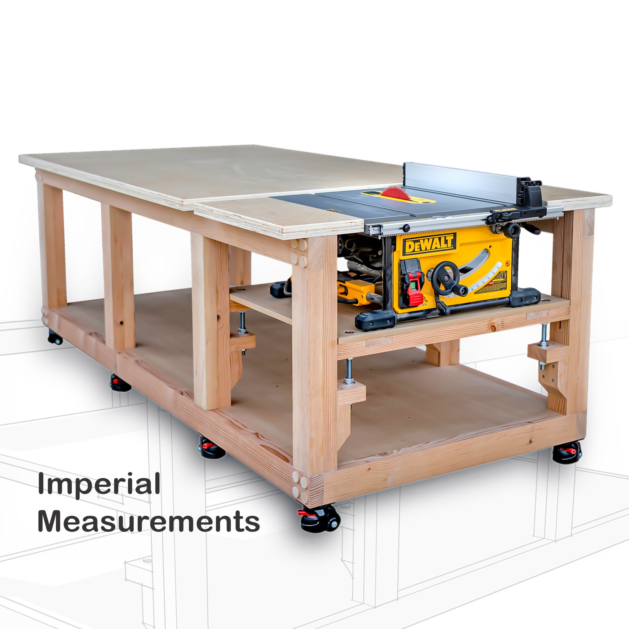 Table Saw WORKBENCH Plan Etsy