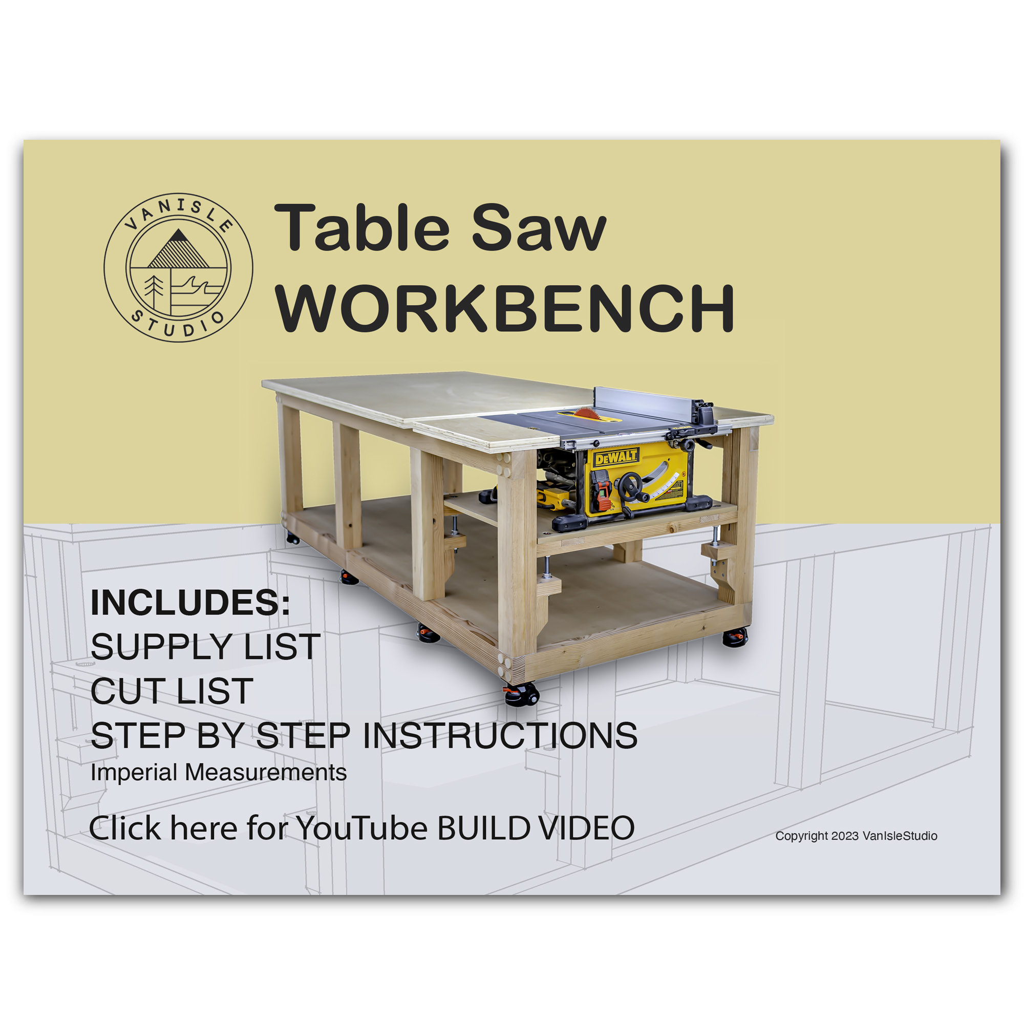 Table Saw WORKBENCH Plan - Etsy