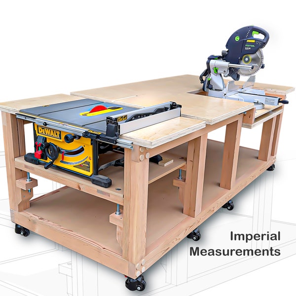 Table Saw Miter Saw WORKBENCH Plan