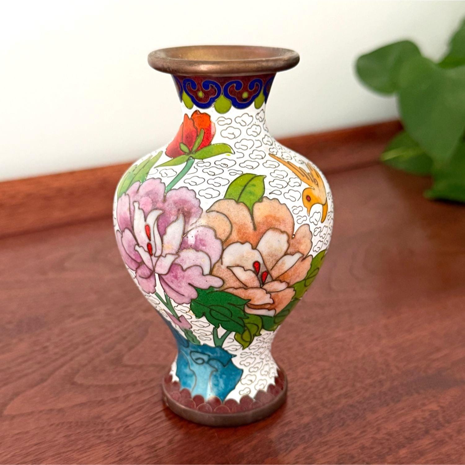 Chinese Cloisonne Vase - Etsy