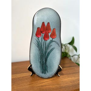 Vintage Arabia Finland Heljä Liukko-Sundström Red Tulips