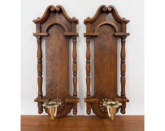 Vintage 1974 Burwood Candle Sconces
