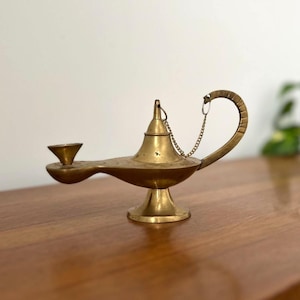 Vintage Brass Genie Lamp Incense Holder