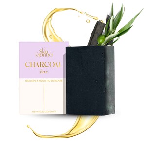Charcoal Bar for Skin Care  Natural Acne Detox Soap Activated Charcoal Soap with Natural Ingredients for a Deep Cleanse for Face  | 3.52 Oz