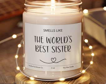 'S Werelds beste zus sojakaars, cadeaus voor zussen, beste broer of zus kaars, cadeau voor broer of zus, cadeau voor zus, kerstcadeau zus verjaardag
