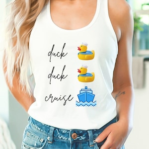 Cruising Ducks Women&#39;s Ideal Racerback Tank; Cruising Ducks Shirt; Cruising Ducks Tank; Cruise Shirt; Cruise Duck Hunting; Duck Duck Cruise