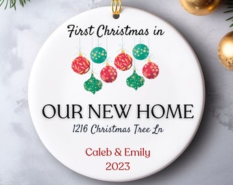 Our First Home Personalized Christmas Ornament, Our First House Ornament, 1st Home Christmas Tree Ornament, Housewarming 1st House Ornament