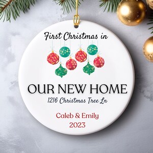 Our First Home Personalized Christmas Ornament, Our First House Ornament, 1st Home Christmas Tree Ornament, Housewarming 1st House Ornament