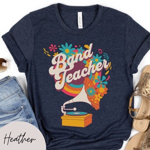 Band Teacher Shirt, Gift For Musician, Hippie Band Teacher Gift, Band Director Gift, Music Lover, Band Instructor Shirt, Back to School Gift