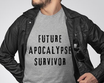 未来の黙示録サバイバーTシャツ：ユニセックスジャージー半袖シャツ