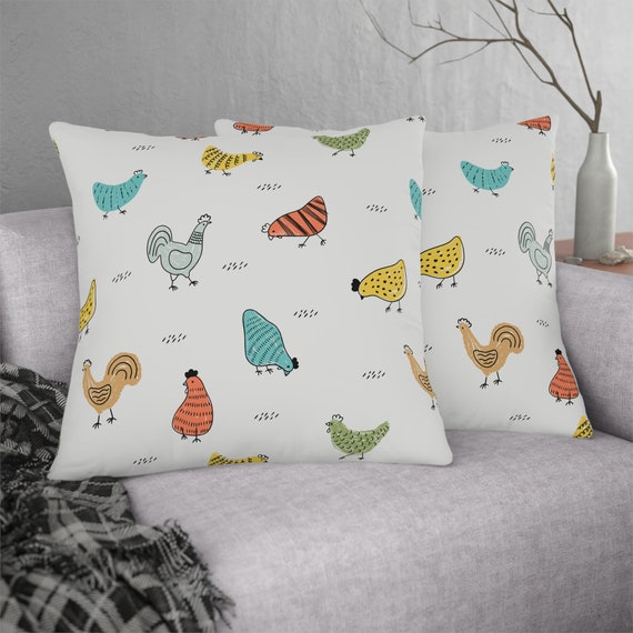 Cartoon Chicken Pillow: Waterproof Farmhouse Kids Decor