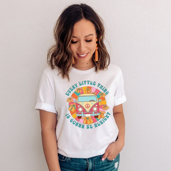 Camiseta retro hippie de furgoneta: camiseta gráfica con