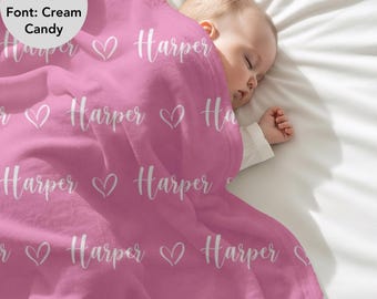 Custom Baby Name Blanket – Personalized Minky Blanket for Babies & Kids