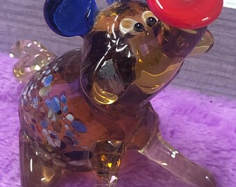 Pig made in glass, little cute pig, collectible glass, art glass, handmade gift, home decor, garden ornaments, art glass figures