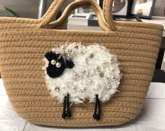 Handmade women’s bag, unique design, country style, beautiful gift, hot gift, gift for her, evening bag, summer bag, basket, garden basket