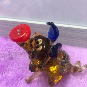 Pig made in glass, little cute pig, collectible glass, art glass, handmade gift, home decor, garden ornaments, art glass figures image 2