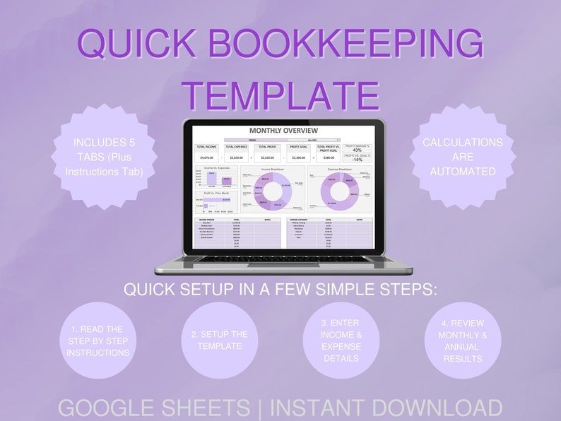 Bookkeeping Template Google Sheets Small Business Bookkeeping Etsy