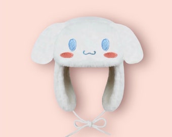 Sanrio Cinnamoroll Ushanka Hut - Süßer Kitty Hut - Flauschiger Hut - Y2K Hut