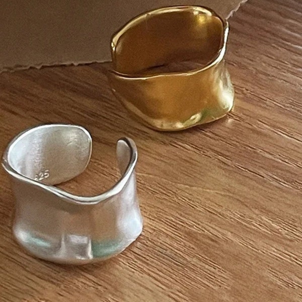 Ring aus 925er Sterlingsilber, verstellbarer Y2K-Ring