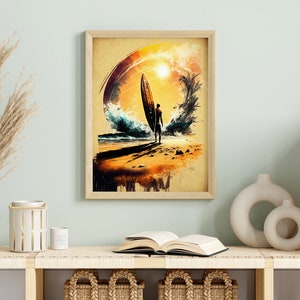 Jon&#39;s Set, Surf Wall Art, Surf Decor, Surf Print, Downloadable Art Prints, Contemporary Art, Living Room Art, Printable Art, Funk Art