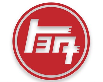 Toyota Toyoda Vintage Japans logo vinylafbeelding voor Tacoma 4Runner Tundra