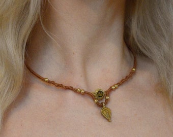 Halskette 'Maya' | Makramee Choker | Godess Jewelry | Fairy| Boho Hippie Gypsy | handgemacht