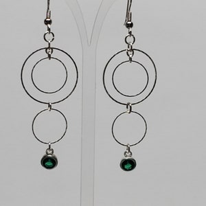 Handmade, Round Gemstone Earrings, Daily Wear Earrings, Green Alexandrite, Authentic Gemstones, Dangle Hook Earring