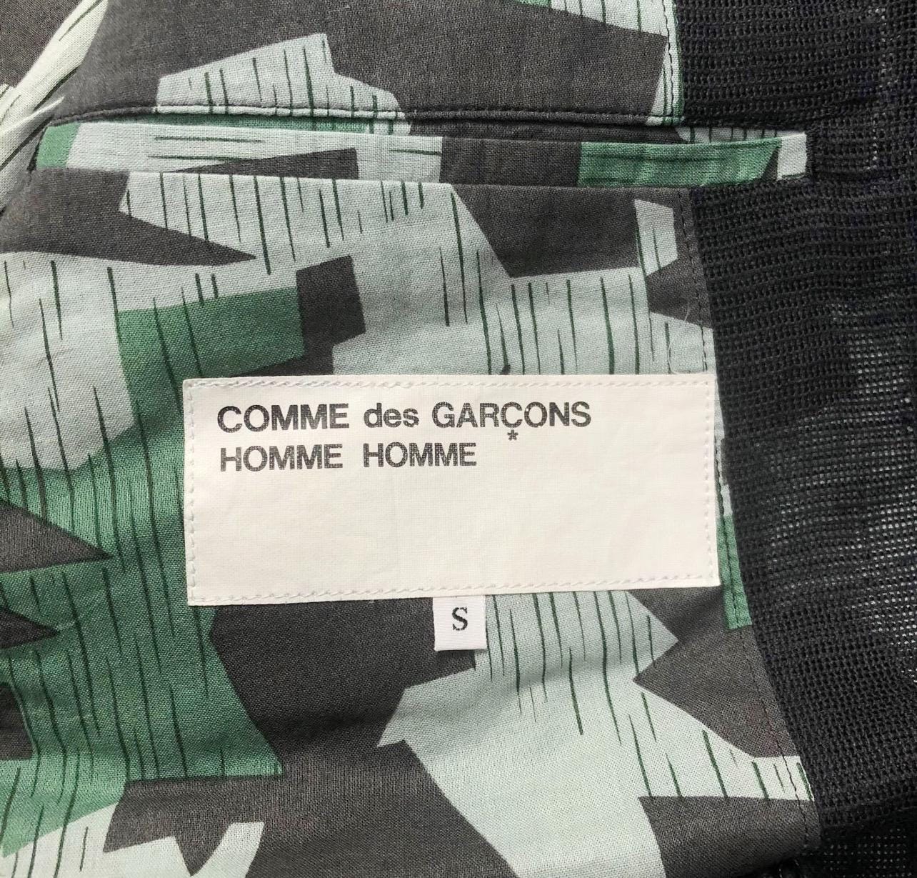 ジャケット・アウター comme des garcon camo mesh coat Rare 1998 Comme Des Garcons Homme Jacket Double Layered Mesh