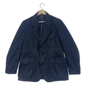 Vintage Tokito Field Jacket Button Black Cotton Jacket Size Medium
